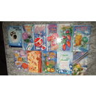 Открытки двойные чистые одним лотом.