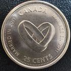 Канада 25 центов 2011 г. "Свадьба". UNC