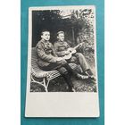 Фотооткрытка 1 Мировая война Немецкие солдаты на отдыхе, гитара / шмамп, фельдпочта 1917 прусский штурмовой батальон
