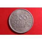 200 марок 1923 G. Германия (Веймарская республика-марка).