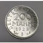 Германия 200 марок 1923 год.  - G -
