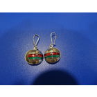 Серьги , серебро 875 проба, эмаль, СССР. Как будто с флагом Беларуси...