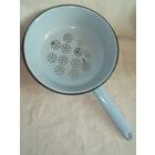 Дуршлаг СССР эмалированный 23 см голубой