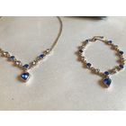 Колье и браслет с кристаллами Swarovski