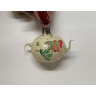 Елочная игрушка чайник заварник ручная роспись СССР