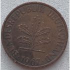 Германия 1 пфенниг 1967 г. J