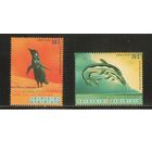 Аргентина-1999(Мих.2463-2464) , **  , Морская  Фауна, Пингвины, Дельфины,  (полная серия)
