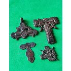 Части старинных крестиков, серебро.