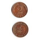 2 пфеннига Германия 1969 года(D)