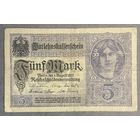 Банкнота 5 марок 1917 год. Германская империя.