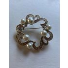 Брошь Жемчужина Германия винтаж