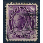 Британские колонии - Канада - 1897/98г. - королева Виктория, 2 с - 1 марка - гашёная [Mi 56]. #3-WB-78-A-1