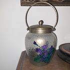 Бисквитница. Франция. Бронза,стекло. Винтаж.