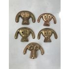 Голова собаки - часть крючка/вешалки Латунь/бронза  СССР Цена за 1