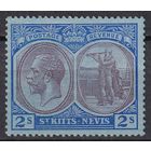 182.BrK. Великобритания. Колонии. Сент Китс и Невис. Георг V. 1921 г.  2Sh. Mi.#49