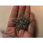 Брошь Снежинка под серебро Германия винтаж