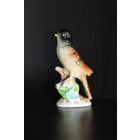 Фарфоровая статуэтка "Птичка на ветке".