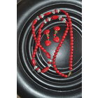 Бусы  ретро + клипсы Цветное стекло