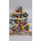 Киндер 90х.Полная коллекция Динозавры строители. Коллекционное состояние. Оригинальный вкладыш.