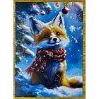 Открытка новогодняя чистая 10х15 см.