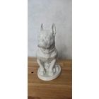 Статуэтка бульдог, белый фарфор ЛФЗ