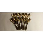 Кофейные ложечки 12 шт. Нержавейка, желтое покрытие