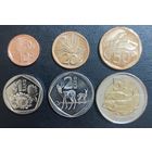 ЮАР 10, 20, 50 центов, 1, 2, 5 ранд 2023 - 2024 гг. (набор 6 монет).
