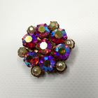 Винтажная брошь ЧССР кристаллы АВ