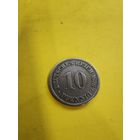 10 пфеннигов 1876 (С). отличная. СМОТРИТЕ ДР. МОИ ЛОТЫ. Большая распродажа!