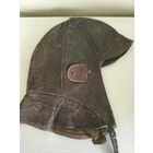 Шлем немецкого лётчика из натур. кожи на байке. Состояние.