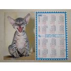 Карманный календарик . Котик. Белпочта. 2002 год