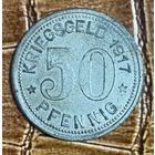 Монета 50 пфеннигов 1917 год. Эссен. Веймарская республика.