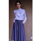 Блузка нарядная светло-серая с бантом Р.54