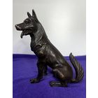 Статуэтка собака бронза с рубля