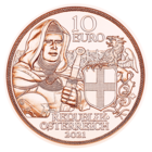Австрия 10 евро 2020 Братство  5-я монета UNC