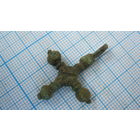 Крестик старинный, нательный. Бронза, литье.