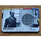 Монета 150 лет художника Пита Мондриана, 2022г NL, UNC-качество в coincard