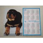 Карманный календарик . Собака . Белпочта. 2002 год