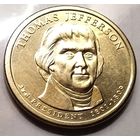 1 доллар США 2007 г. 3-ий Президент Томас Джефферсон