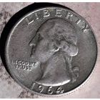 Квотер (25 центов) 1964 D США Серебро