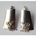 Серьги серебро, проба, вес 5,7 гр,размер 2,5 см на 1,7 см. Англ. замок.