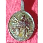 Старый нательный образок-медальон, тяжёлый, без Минимальной цены