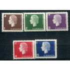 Канада - 1962/64г. - королева Елизавета II - 5 марок - полная серия, MNH, 1 марка MH, 1 с пузырьками на клее [Mi 348-352]. #3-WB-102-B-1