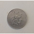 Джибути 50 франков 2007 год верблюды