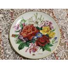 Тарелка Коллекционная  Розы Нарциссы Ursula band Урсула Банд Германия Цена за 2