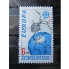 Чехословакия 1989 Космос Связь Спутники Европа СЕПТ серия **(К1 350