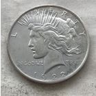 США 1 доллар 1922 Мирный доллар (Peace Dollar) (Филадельфия) - серебро 0,900 пр. 26,73 гр.