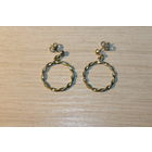 Мельхиоровые серьги-кольца, диаметр 22 мм., клейм нет, потёртости покрытия.