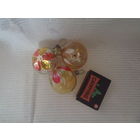 Прозрачные небольшие желтые шары, 3 шт. Торги с 1 руб.