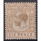 4.BrK. Великобритания. Колонии. Багамские острова. Георг V. Стандарт. 1922 г. 6p. Mi.#82.
